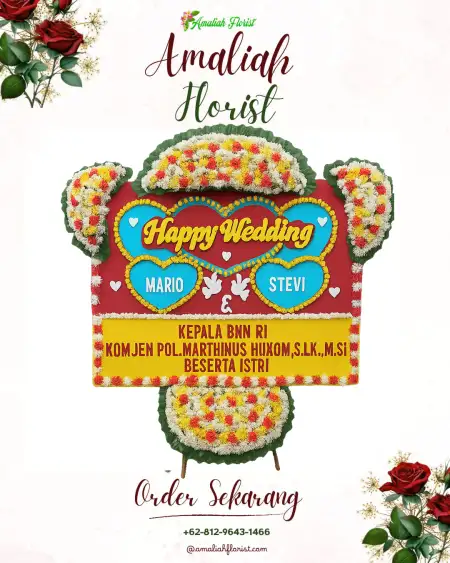 Papan Bunga Pernikahan Polorejo